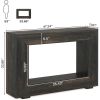 Modern Farmhouse 47-inch Long Sofa Table in Dark Grey Black Wood Finish