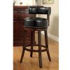 Shirley Contemporary 29" Barstool With pu Cushion, Black Finish, Set of 2