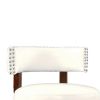 Shirley Contemporary 29" Barstool With pu Cushion, White Finish, Set of 2