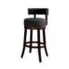Lynsey Contemporary 29"Barstool With linen Cushion, Gray Finish, Set of 2