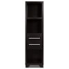 Spacious Media Tower With Drawers, Brown