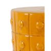 Studded Round Ceramic Frame Garden Stool, Yellow