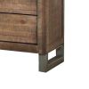 Modern Style 3 Drawers Wood Nightstand By Andria, Brown