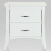 Contemporary Style 2 Drawers Wood  Nightstand By Babb, White
