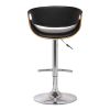 35 Inch Adjustable Swivel Barstool, Chrome Base, Bucket Seat