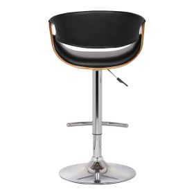 35 Inch Adjustable Swivel Barstool, Chrome Base, Bucket Seat