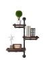 Metal Body Floating Three Wall Shelves with Pipe Design, Gray and Brown