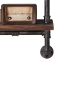 Metal Body Floating Three Wall Shelves with Pipe Design, Gray and Brown