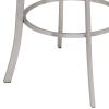 Curved Metal Back Counter Height Barstool with Flared Legs,White and Silver