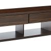 Glittering Two Tone Mid Century Modern TV Stand, White and Brown