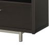 Fabulously Designed  tv console with chrome legs, Brown