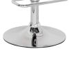 Smart Looking Adjustable Stool with Swivel, Clear & Chrome