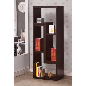 47 Inch 2 Piece Convertible Bookcase TV Media Entertainment Console, Brown