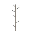 Free Standing Wooden Coat Rack with Six Hooks and Tripod Base, Gray