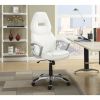 Leather, Sporty Executive High Back Office Chair, White