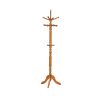 Traditional Wooden Coat Rack With Spining Top, Brown
