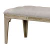 Wooden Bench With Comfy Cushioned Seat Gray