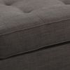 Cocktail Ottoman In Dark Gray Dorris Fabric