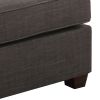 Cocktail Ottoman In Dark Gray Dorris Fabric