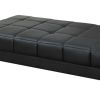 Modish Bonded Leather Ottoman In Black