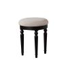 Commodious Vanity Set Featuring Stool And Mirror Black