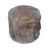 Cement Tree Stump Stool in Round Shape, Small, Brown