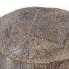 Cement Tree Stump Stool in Round Shape, Small, Brown