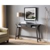Wooden Desk With Drawer And Shelves, Distressed Gray