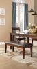 Mango Veneer Bench With Covered Seat, Brown