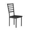 Metal And PU Study Computer Set With Writing Desk And PU Chair, Black