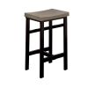 5 Piece Wooden Counter Height Table Set In Natural Brown And Black