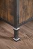 60" Wooden And Metal Frame TV Stand With 2 Open Shelves, Brown