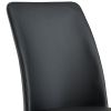 Leatherette Upholstered Side Chair with U Shape Metal Cantilever Base, Pack of Two, Black