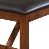 Transitional Style Wood and Fabric Upholstery Bench with Padded Seat, Brown