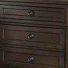 Wooden Mid Century Design Night Stand Chest With Hidden Drawer, Dark Brown