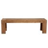 Solid Acacia Wood Bench with Bracket Legs, Brown