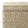 Rectangular Fabric Upholstered Wooden Ottoman with Lift Top Storage, Brown