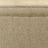 Rectangular Fabric Upholstered Wooden Ottoman with Lift Top Storage, Brown