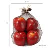 Decorative 6 Piece Artificial Apple in Plastic Net Bag, Red
