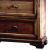 2 Drawer Transitional Wooden Nightstand with Molded Trim , Brown