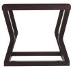 Wooden End Table With Rectangular Top and Sturdy Angular Legs, Brown
