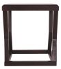 Wooden End Table With Rectangular Top and Sturdy Angular Legs, Brown