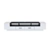 Contemporary 2 Drawer TV Stand with Media Compartments, Black and White