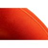 Fabric Upholstered Dining Chair with Winged Back and Curved Arms, Orange