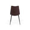 Leatherette Dining Chair with Horizontal Stitching, Set of 2, Brown