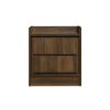 Transitional Nightstand with False Drawer Front and Woodgrain Details,Brown
