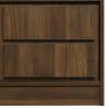 Transitional Nightstand with False Drawer Front and Woodgrain Details,Brown