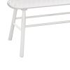 Transitional Curved Design Spindle Back Bench with Splayed Legs,White