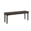 Transitional Style Rectangular Wooden Bench with Turned Legs, Bench