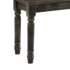 Transitional Style Rectangular Wooden Bench with Turned Legs, Bench